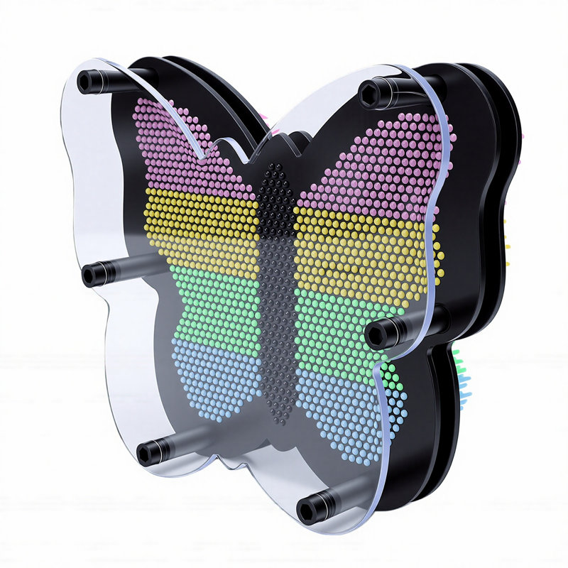 3D Pin Art Jouet coloré empreinte de main Sculpture Impression Panneau sensoriel pour enfants adultes