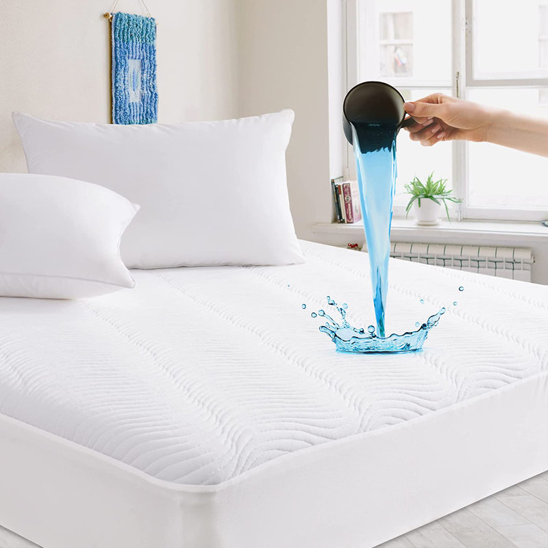Housse de protection 100% imperméable pour matelas en tricot extensible jusqu'à 21 po, Très grand californien