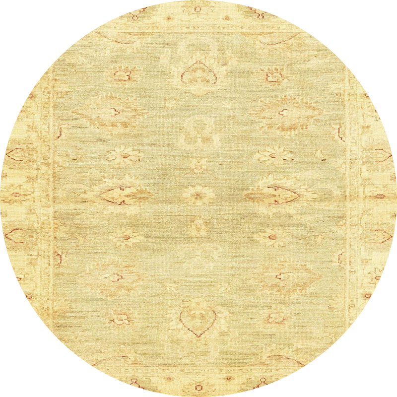 Tapis décoratif multicolore à motif abstrait, Rond 8 pi