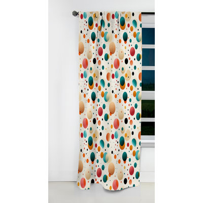 Playful Pop Art Polka Dots - Abstract Curtain - Blackout Abstract Curtain - 1 Panels