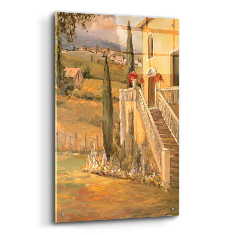 Red Barrel Studio® «Italian Villa 2» par Allayn Stevens, art mural en verre acrylique, H 36 po x l 24 po x P 0,2 po