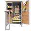Fir Wood Garden Cabinet With Fold-out Worktop