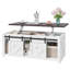 Farmhouse Lift Top Coffee Table With Storage & Sliding Barn Doors