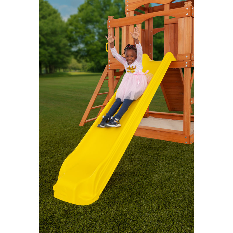 Kids Menards Playground Slide Wooden Playset Creative Cedar Swing