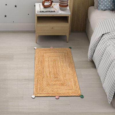 Tapis en jute / sisal tressé à la main Kids