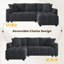 3 Seater Chenille Sofa-841353024