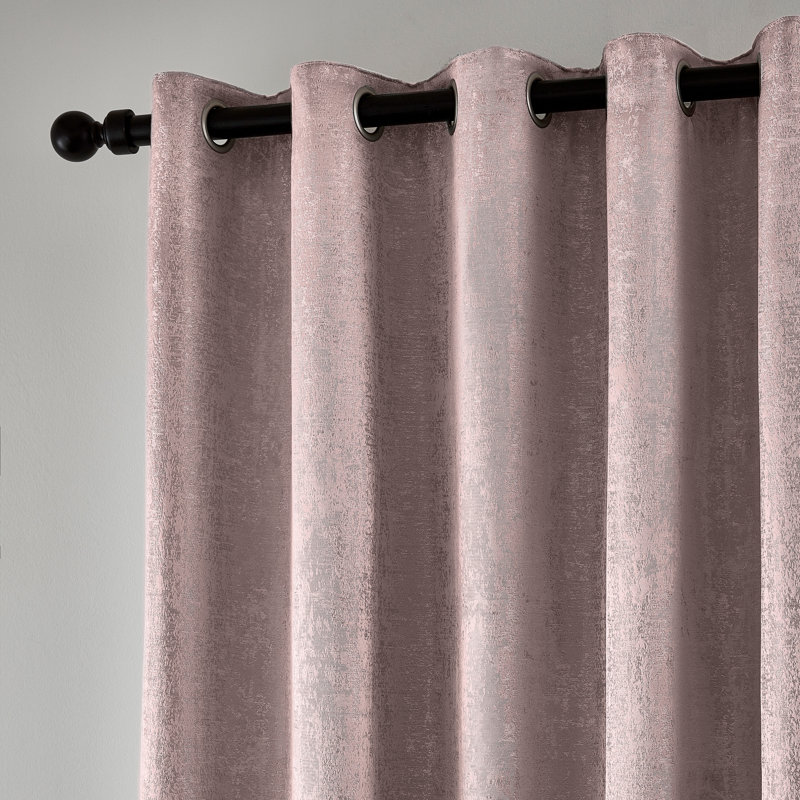 Roma Eyelet Room Darkening Curtains, 167cm Width x 183cm Drop, Rose