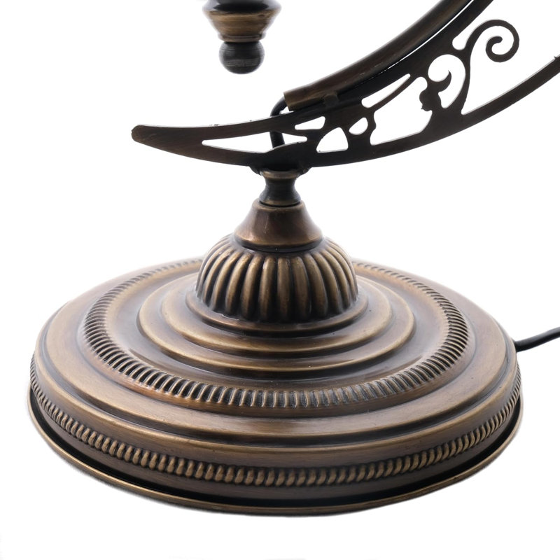 Turkish Mosaic Moon Lamp, Handcrafted Moroccan Table And Floor Lamp, Decorative Home Lighting With Stained Glass And Metal Accents, E12 Socket And On/Off Switch