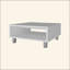 Table basse blanche avec rangement ouvert-1816140841