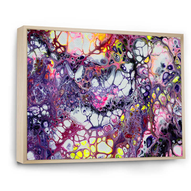 Shapes In Mauve et jaune liquide Art II - reproduction d'art moderne sur toile, H 30 po x l 40 po x P 1,5 po