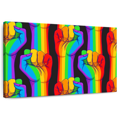 Mains arc-en-ciel LGBTQ