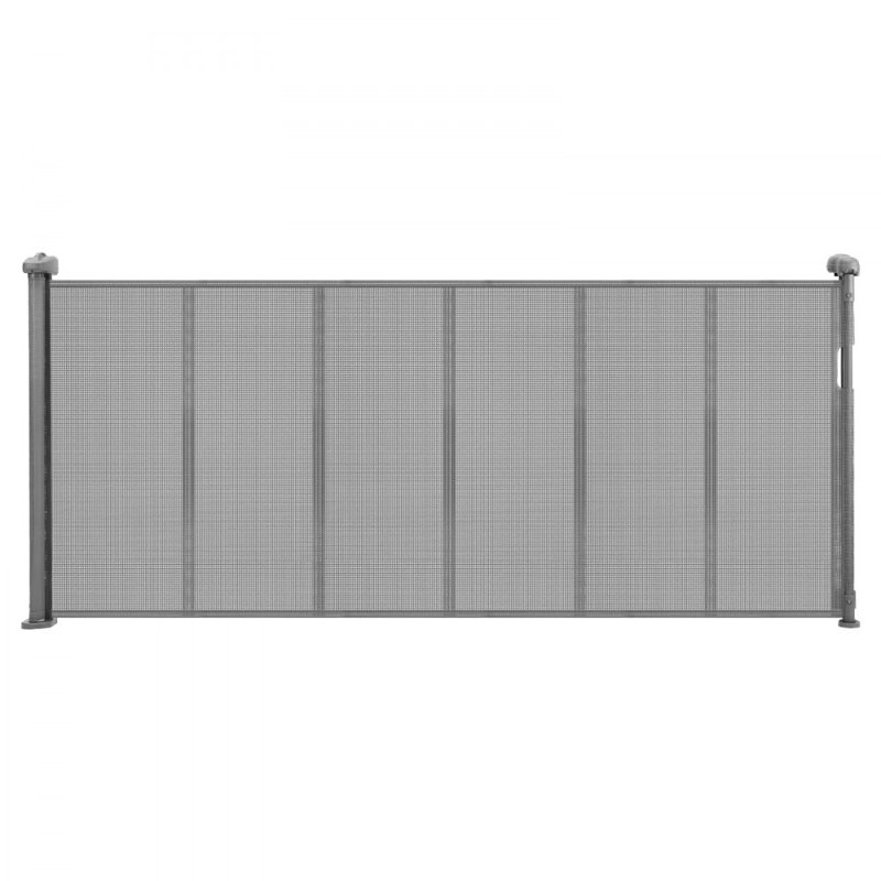 Plastic Pressure Mounted Pet Gate, Grey, 180.3cm W