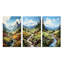 «Mountains Sharp Summer Peaks», 3 pièces sur toile-25296435-25296437