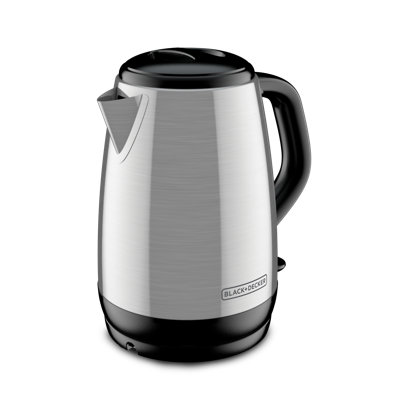 BLACK+DECKER 1.7L Cordless Electric Kettle, KE1700SD, Rapid Boil, Auto Shutoff, Stainless Steel