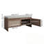 Banc de rangement en rotin avec coussin et 2 portes