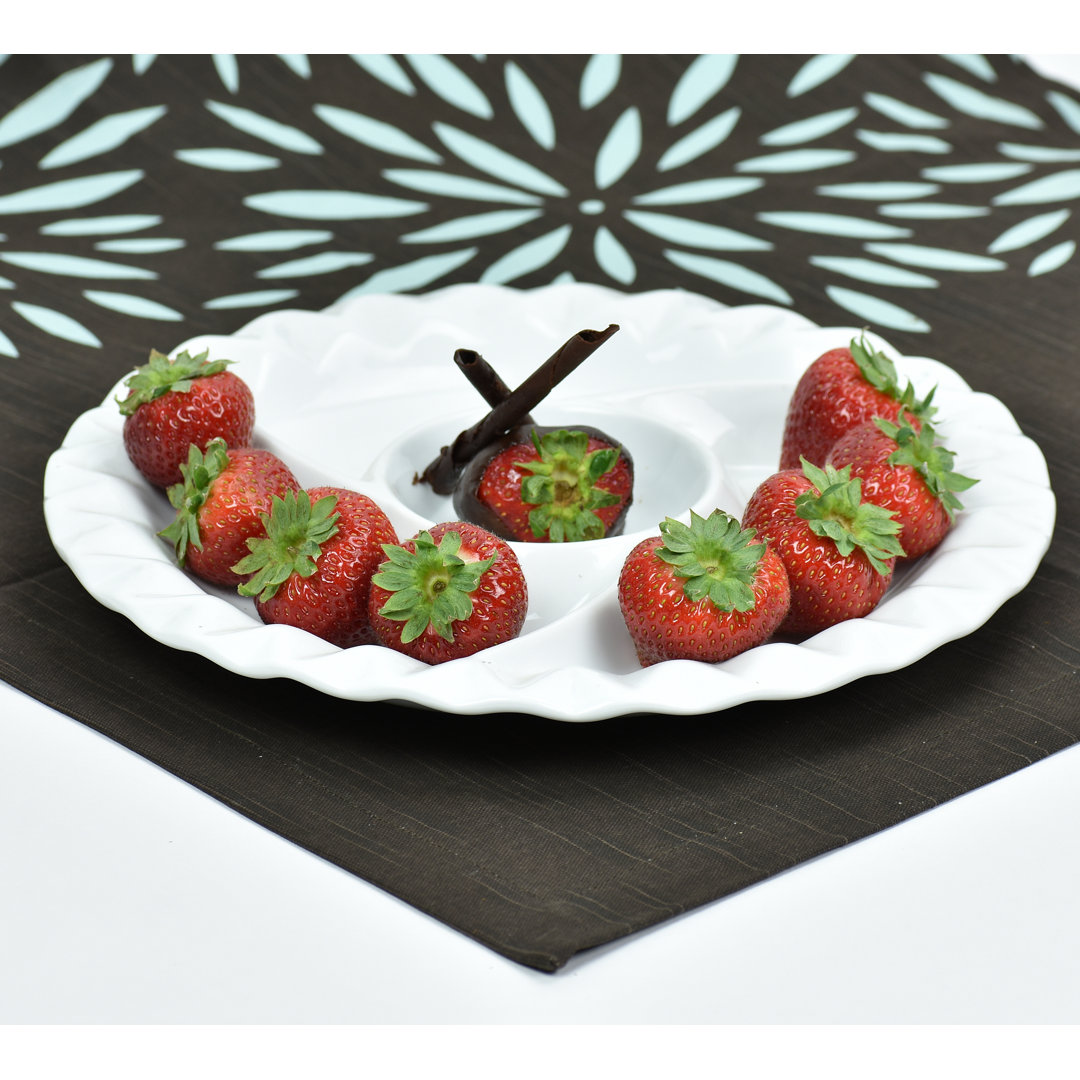 Charlton Home® Hoai Porcelain Divided Serving Dish (Set of 2) Charlton Home®