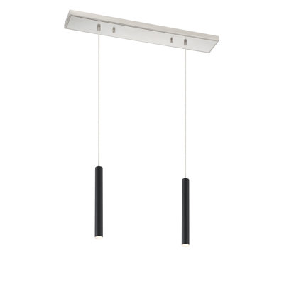 Luminaire suspendu cylindrique à DEL 2 lumières pour îlot de cuisine Bowning