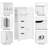 42″ Tall Freestanding Bathroom Storage Cabinet Unit with Open Compartments
