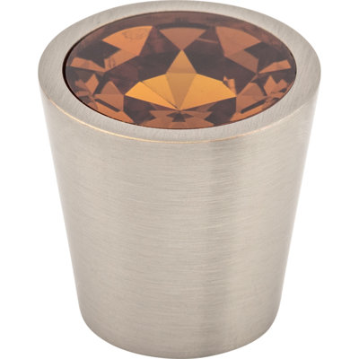 Crystal Center Round Knob