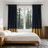 Modern Velvet Blackout Curtains With Color Block Design, Back Tab & Rod Pocket For Living Room And Bedroom, Soundproof Thermal Insulated Drapes, Set Of 2 Panels-999239152-999239154