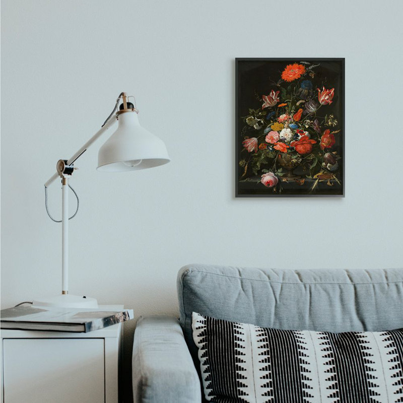 Regal Bouquet Elegant Floral Insect Butterfly Détails par Ziwei Li - impression d'art graphique, H 20 po x l 16 po x P 1,5 po