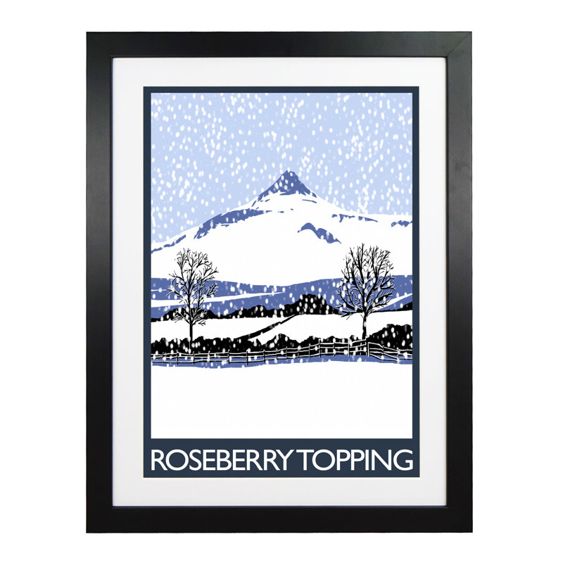 Roseberry Topping 2 1 Piece Wall Art, 43.5 cm H x 33.5 cm W x 2.2 cm D, Black Wood Frame