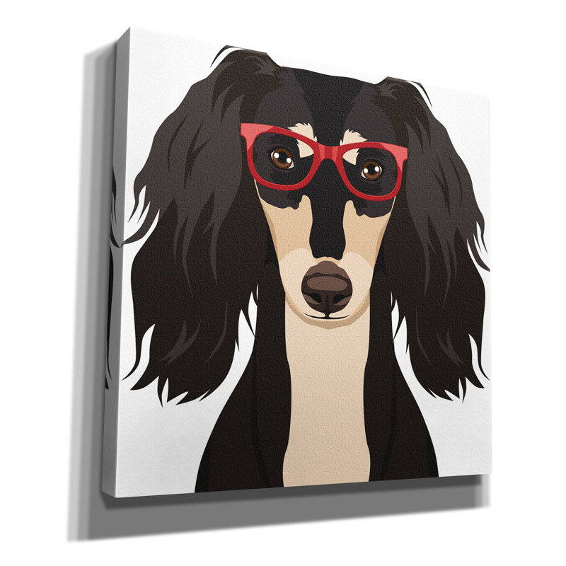 "Salaki portant des lunettes de hipster" par les affiliés Furbaby, H 18 po x l 18 po