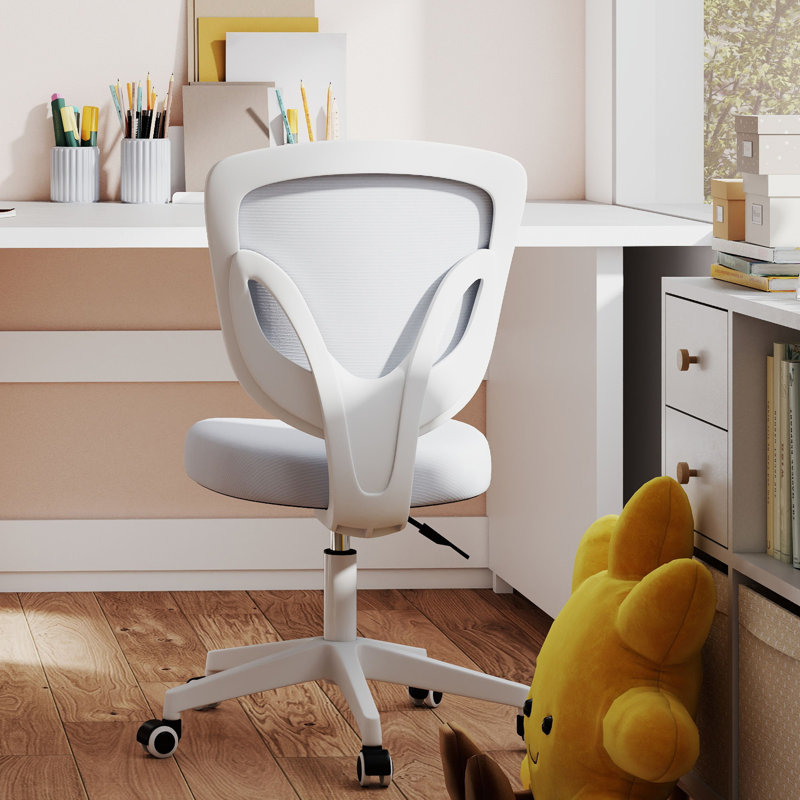 Adjustable Height Kids Desk Chair With Rolling Wheels, 360 Degree Swivel Study Computer Office Chair, Grey