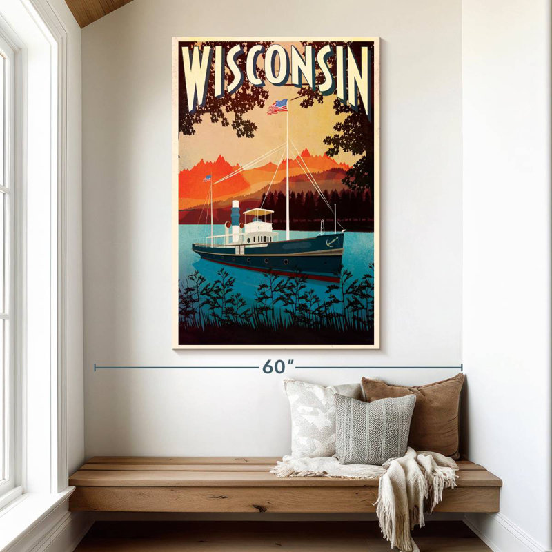 Wisconsin, affiche, H 51 po x l 34 po