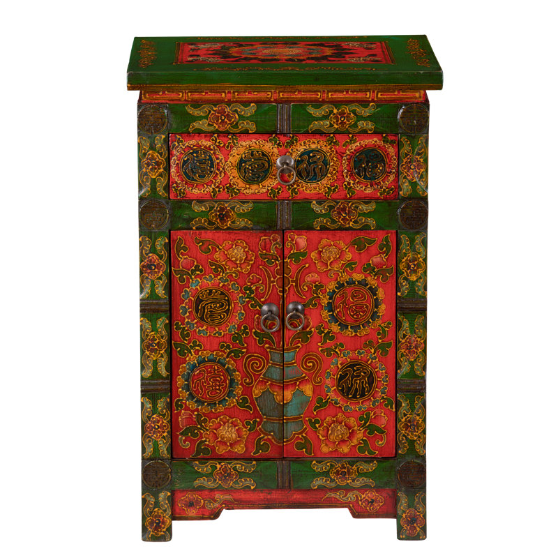 Mohler Handpainted Side Table with Storage