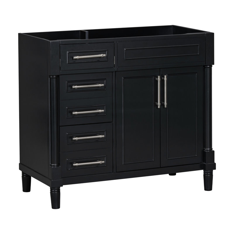 Armoire de salle de bain 36 po - Conception autoportante avec tiroirs et armoires spacieux