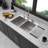 Double Bowl (50/50) Drop In Sink - 33"X22"X10" Stainless Steel Kitchen Sink 16 Gauge With Two 10" Deep Basin