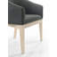 Ensemble de table de salle à manger 3 pièces avec piédestal et 2 chaises demi-tonneau-122783268-122783267