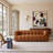 Bryani 90.2'' Genuine Leather Round Arm Sofa