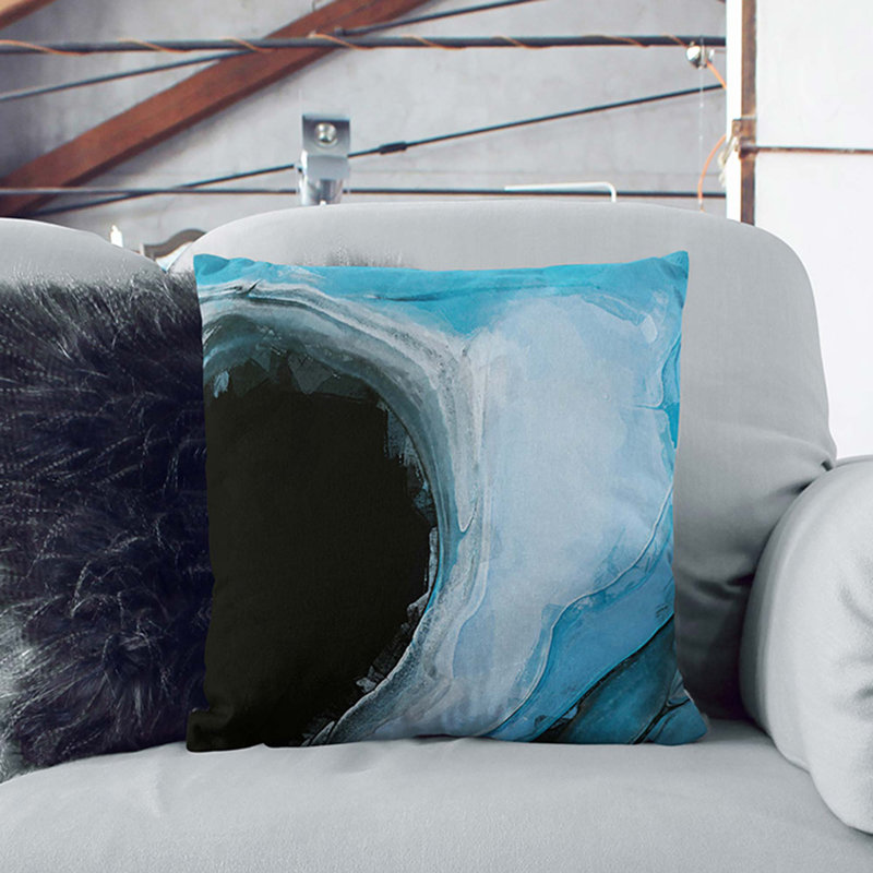Abstract Square Throw Cushion, Stone, 55cm H x 55cm W x 20cm D