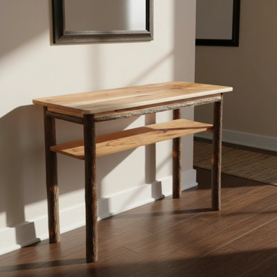 Table de couloir Keystone Amish Co. Hickory, finition naturelle