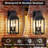 2-Pack 20"H Black Outdoor Wall Light, 2-Light Waterproof Wall Sconce With With Clear Tempered, Wall Lantern for Porch,Garden and Patio