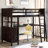 Loft Bed With Drawers And Desk, Wooden Loft Bed With Shelves-161060957-161060946