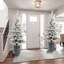 Arbre de Noël 2 pi avec base en pot, 30 lumières DEL blanc chaud, 189 pointes, branches en PE + PVC avec 3 pommes de pin-1004425633