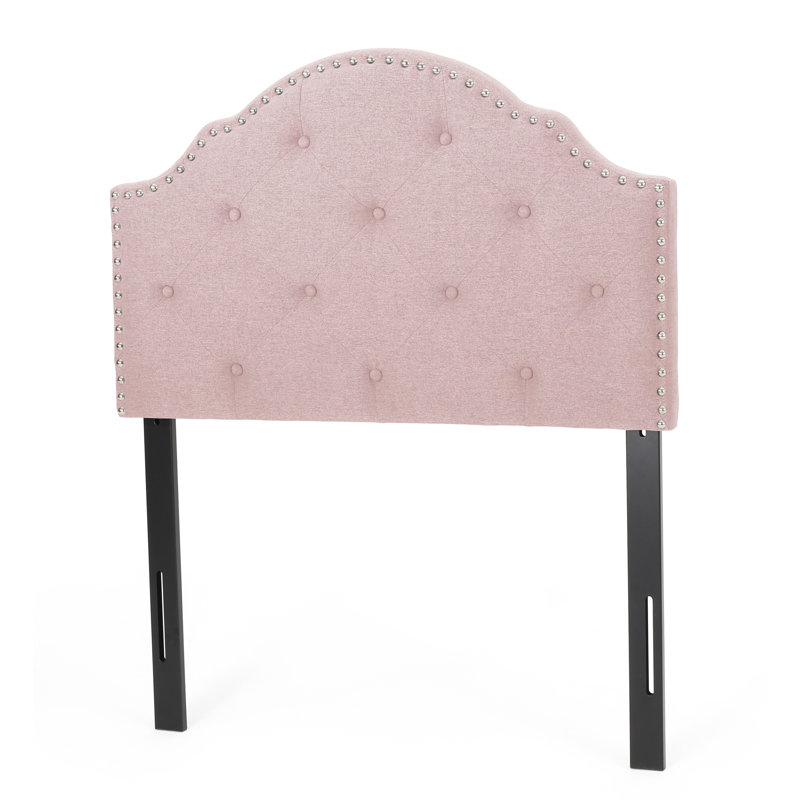 Yuma Upholstered Panel Headboard, Light Blush