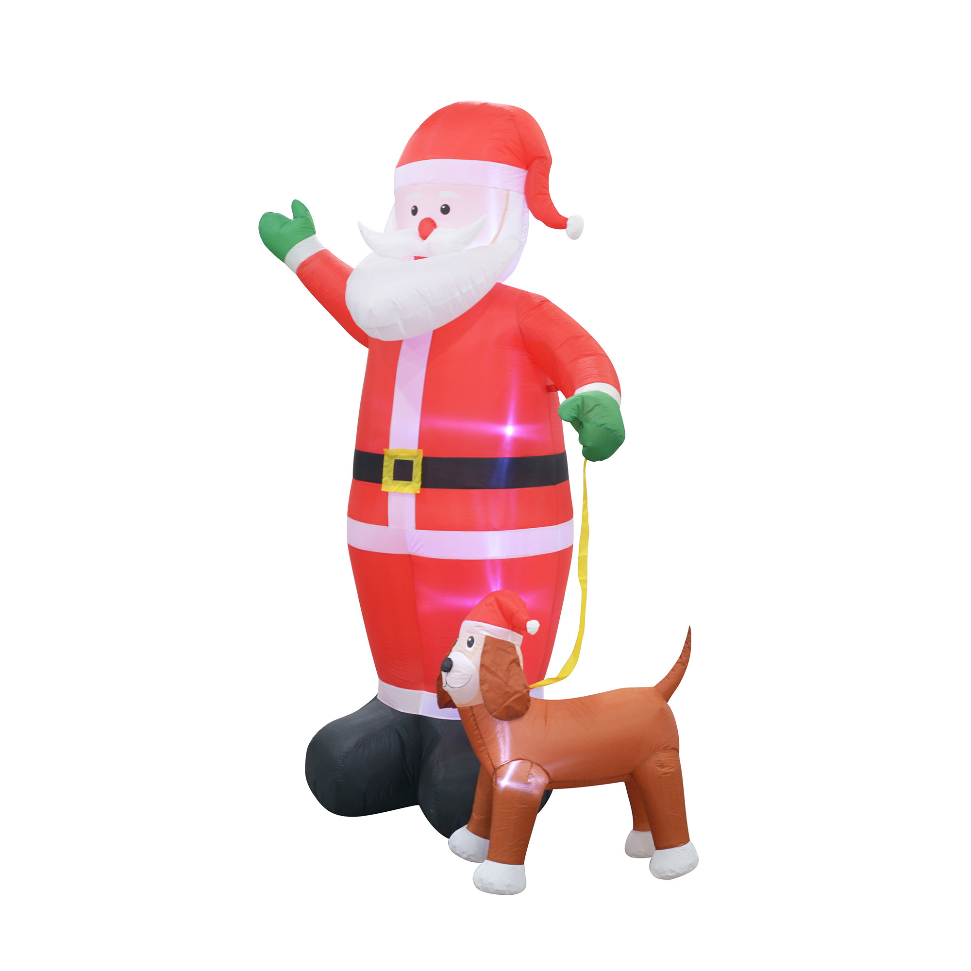 The Holiday Aisle® Santa and Labrador Dog Inflatable & Reviews | Wayfair
