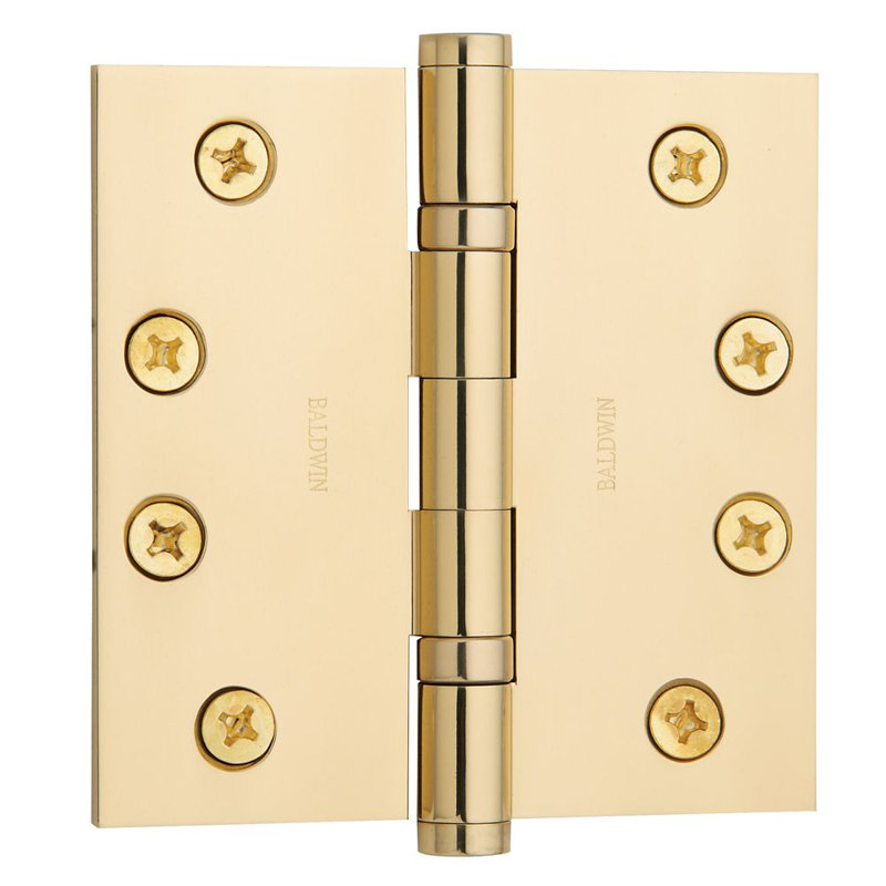 Baldwin 4" x 4" Distressed Oil Rubbed Bronze Ball Bearing Cabinet Hinge