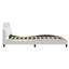 Base de lit vidaXL Viana sans matelas blanc en similicuir 152x203 cm-116118440-116118439