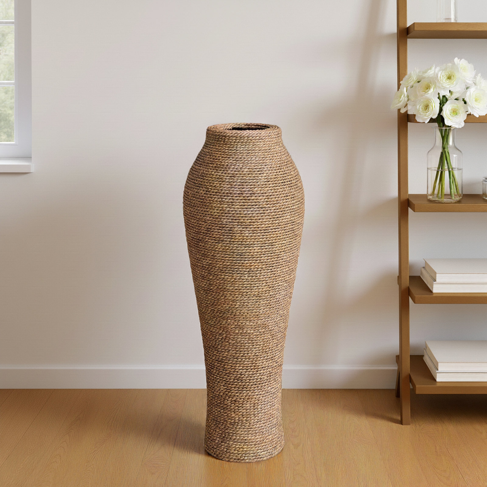 Neta Handcrafted Earthenware Floor Vase, 31.15" H x 12.2" W x 12.25" D