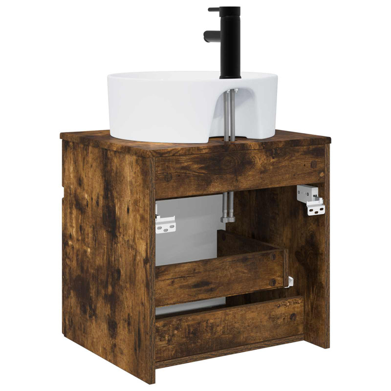 490 mm Bathroom Vanity, Smoked Oak