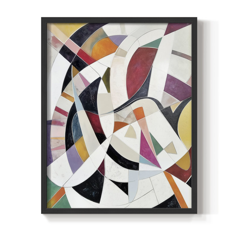 Série ABSTRACT LIX - reproduction encadrée de qualité supérieure - prête à être accrochée - aucun clou requis