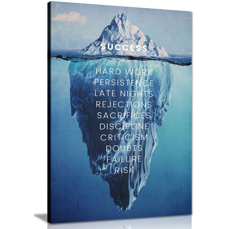 Motivation Success - Wrapped Canvas Print, 91cm H x 61cm W