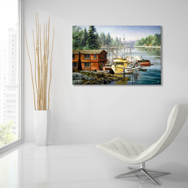 Art mural en verre acrylique 36 po x 24 po «Sprived and Spry» par Nicky Boehme, H 24 po x l 36 po