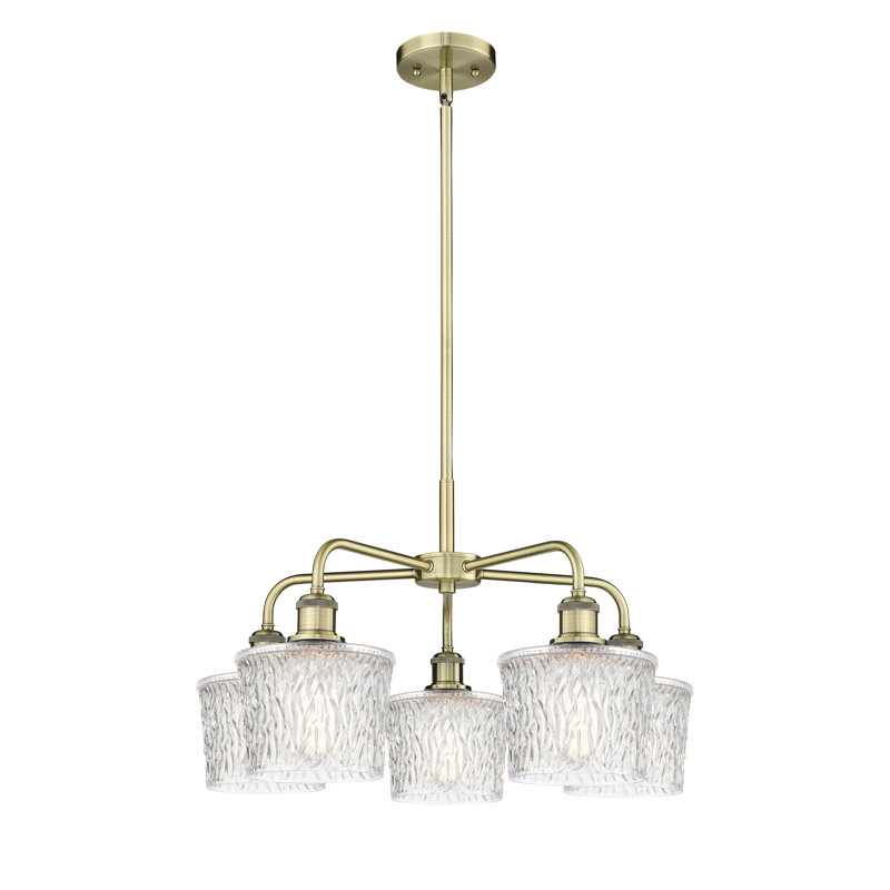 Lustre bol 5 lumières Iverson, Laiton antique