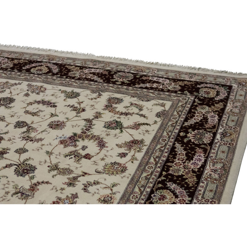 Handmade Silk and Wool Area Rug